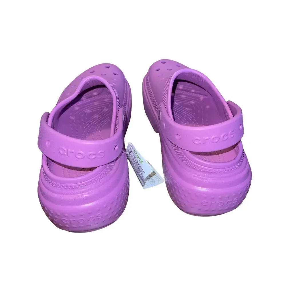 Crocs Stomp Slip on Clogs Bubble Purple Platform Size 10 Chunky Sole Comfort NWT
